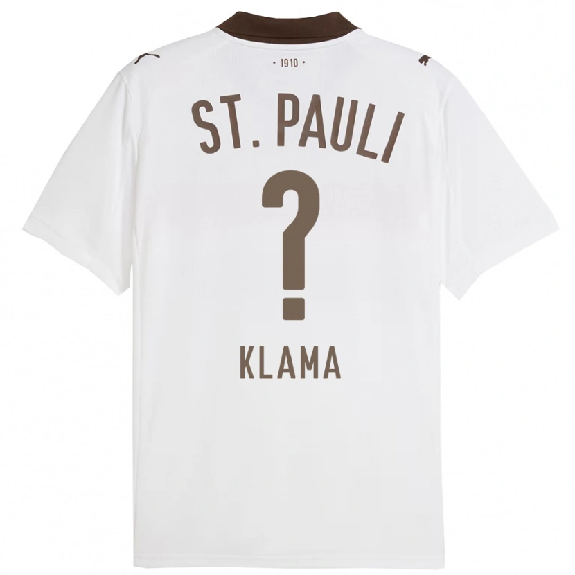 Danxen Hombre Camiseta Matthias Klama #0 Blanco Rojo 2ª Equipación 2025/26 La Camisa