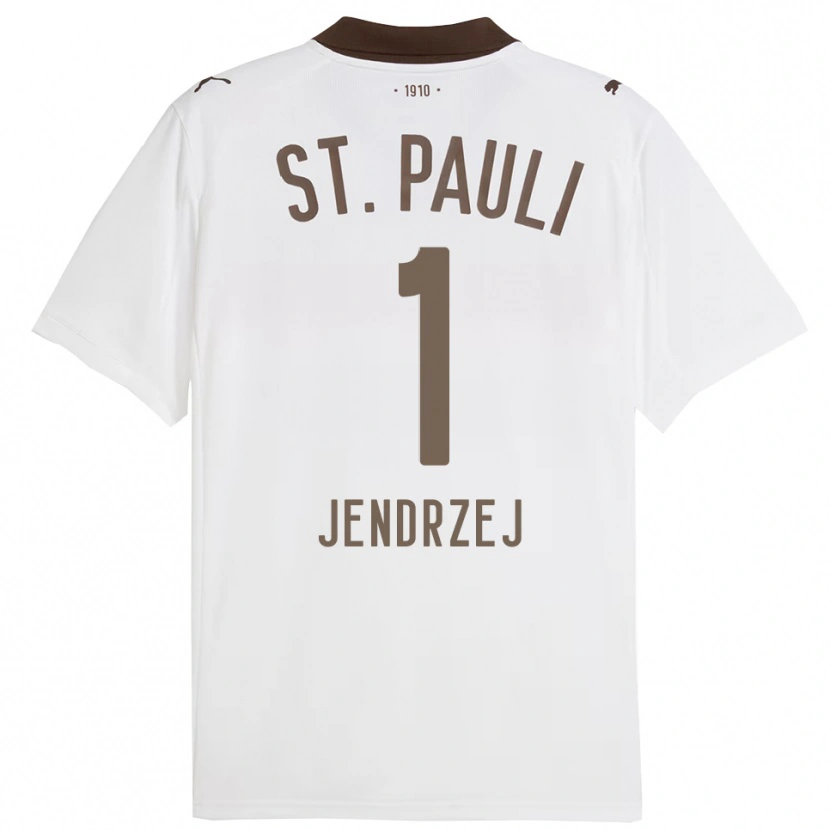 Danxen Hombre Camiseta Kevin Jendrzej #1 Blanco Rojo 2ª Equipación 2025/26 La Camisa
