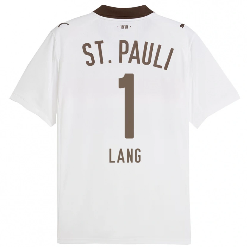 Danxen Hombre Camiseta Christoph Lang #1 Blanco Rojo 2ª Equipación 2025/26 La Camisa