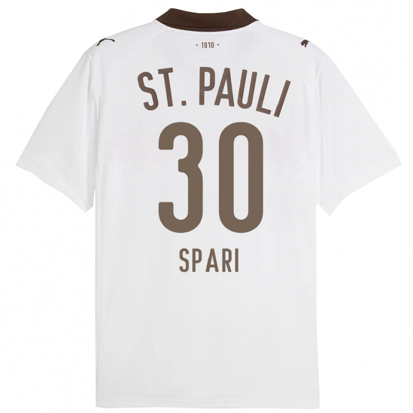 Danxen Hombre Camiseta Simon Spari #30 Blanco Rojo 2ª Equipación 2025/26 La Camisa
