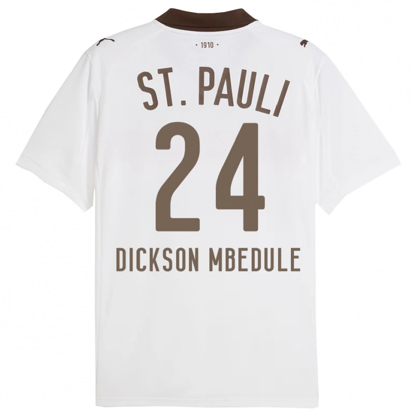 Danxen Hombre Camiseta Amani Dickson Mbedule #24 Blanco Rojo 2ª Equipación 2025/26 La Camisa