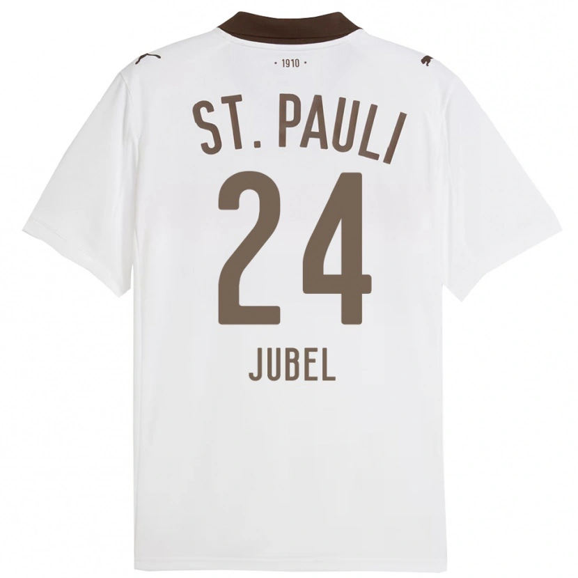 Danxen Hombre Camiseta Lina Jubel #24 Blanco Rojo 2ª Equipación 2025/26 La Camisa
