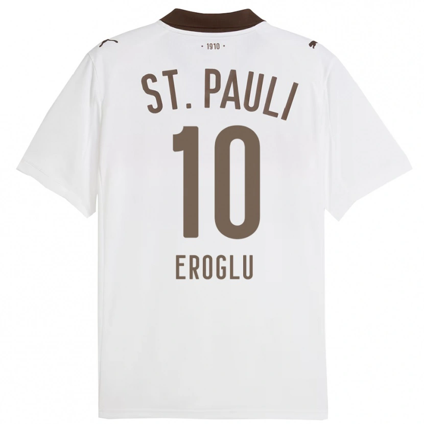 Danxen Hombre Camiseta Ediz Eroglu #10 Blanco Rojo 2ª Equipación 2025/26 La Camisa