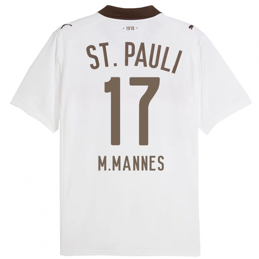 Danxen Hombre Camiseta Verena Maria Mannes #17 Blanco Rojo 2ª Equipación 2025/26 La Camisa