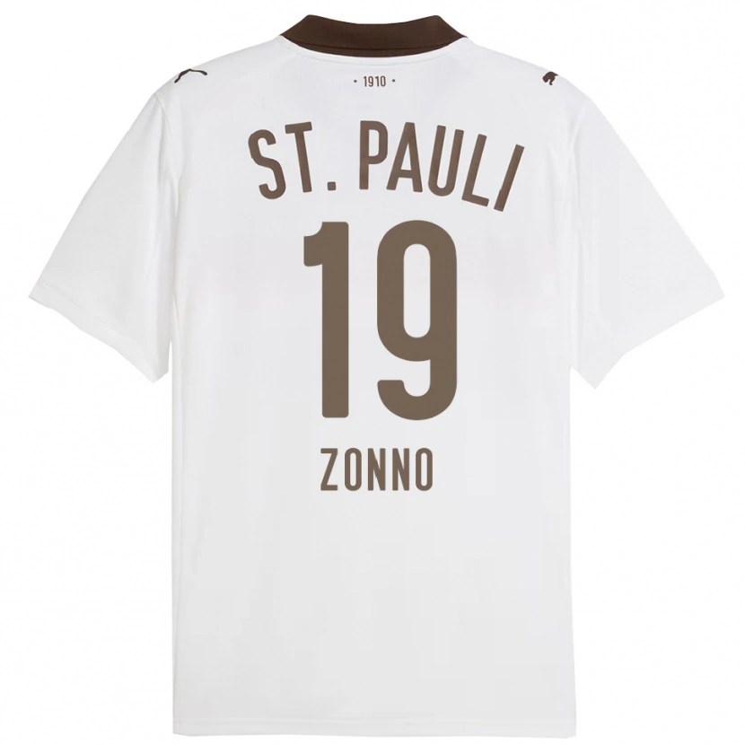 Danxen Hombre Camiseta Dominik Zonno #19 Blanco Rojo 2ª Equipación 2025/26 La Camisa