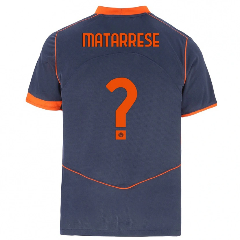 Danxen Hombre Camiseta Thomas Matarrese #0 Gris Naranja Equipación Tercera 2025/26 La Camisa