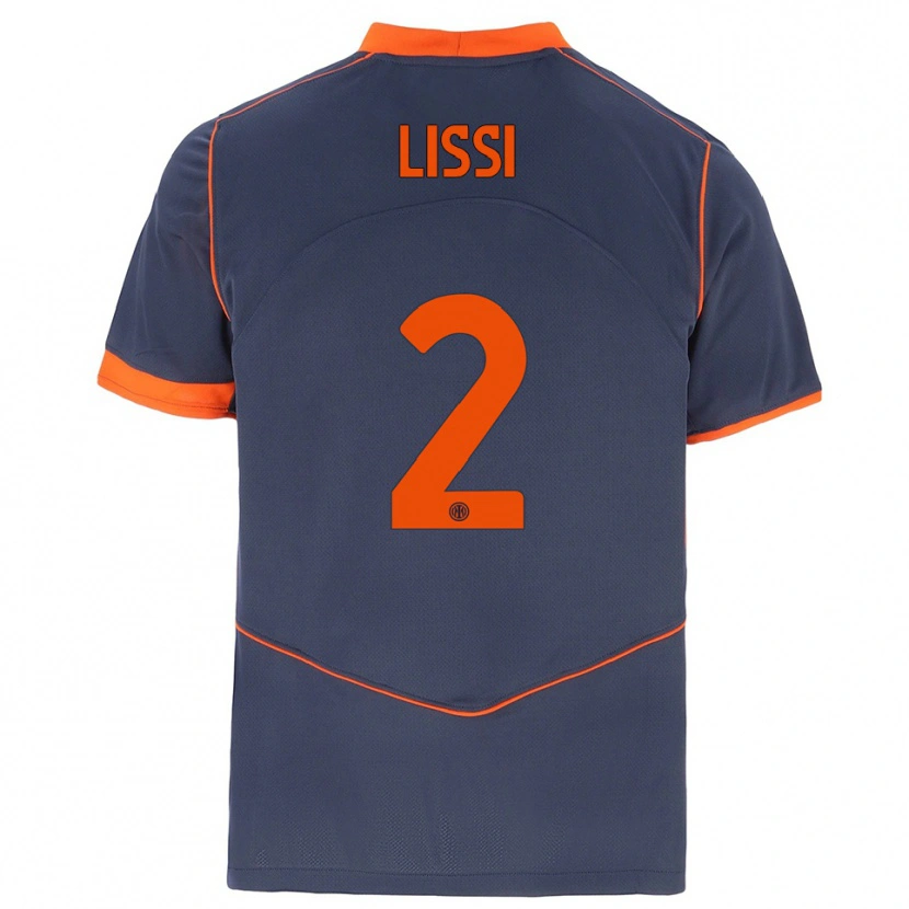 Danxen Hombre Camiseta Thomas Lissi #2 Gris Naranja Equipación Tercera 2025/26 La Camisa