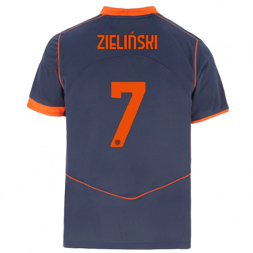 Danxen Hombre Camiseta Piotr Zieliński #7 Gris Naranja Equipación Tercera 2025/26 La Camisa