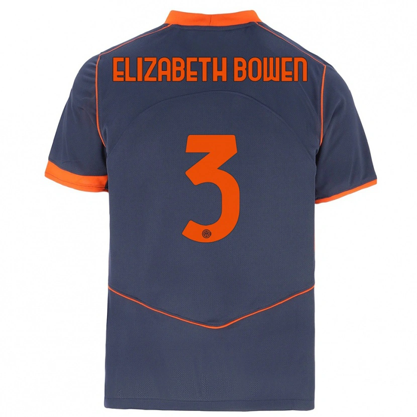 Danxen Hombre Camiseta Kate Elizabeth Bowen #3 Gris Naranja Equipación Tercera 2025/26 La Camisa