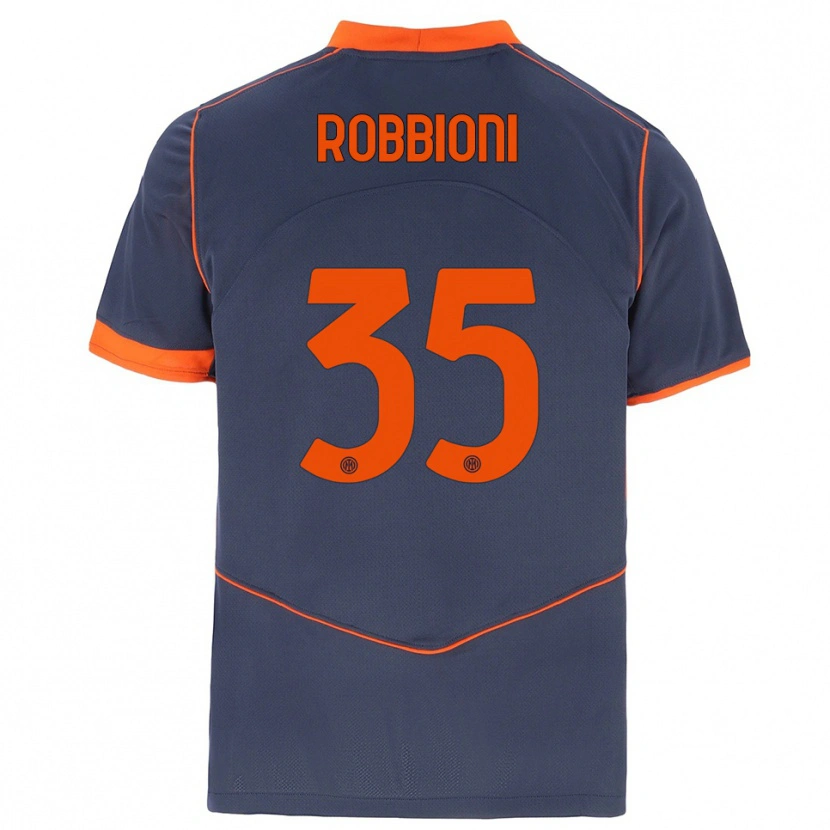 Danxen Hombre Camiseta Matilde Robbioni #35 Gris Naranja Equipación Tercera 2025/26 La Camisa