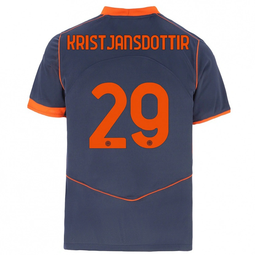 Danxen Hombre Camiseta Anna Bjork Kristjansdottir #29 Gris Naranja Equipación Tercera 2025/26 La Camisa