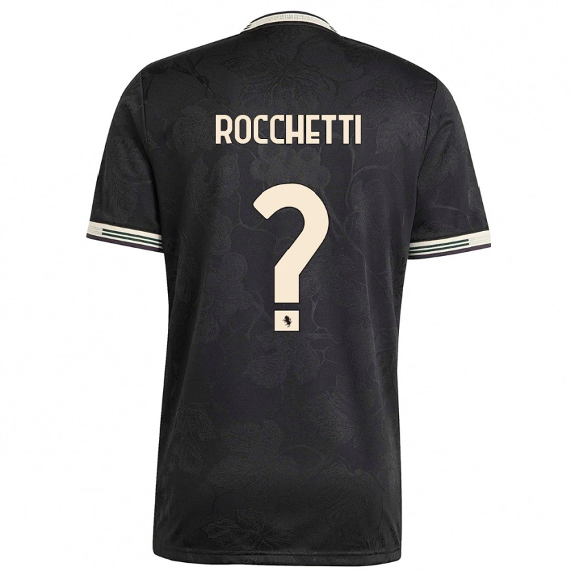 Danxen Hombre Camiseta Edoardo Rocchetti #0 Negro Blanco Verde Equipación Tercera 2025/26 La Camisa