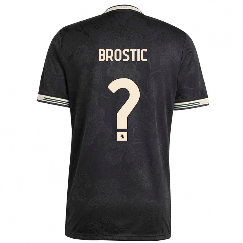 Danxen Hombre Camiseta Gabriel Brostic #0 Negro Blanco Verde Equipación Tercera 2025/26 La Camisa