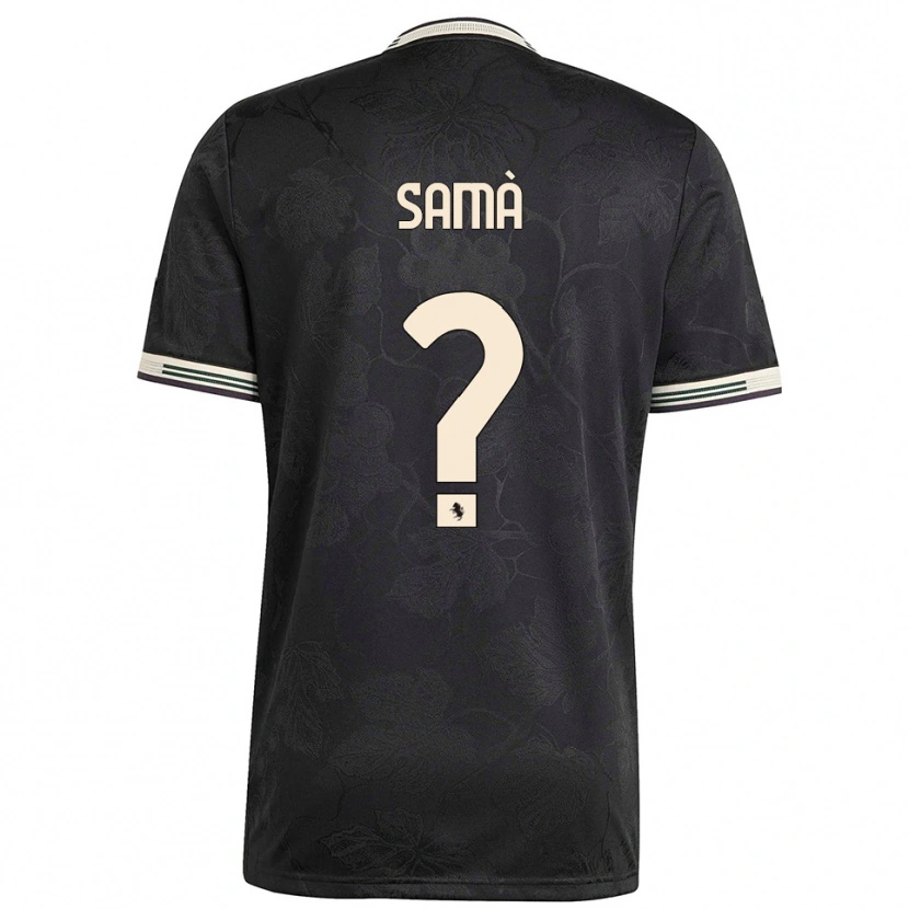 Danxen Hombre Camiseta Alberto Samà #0 Negro Blanco Verde Equipación Tercera 2025/26 La Camisa