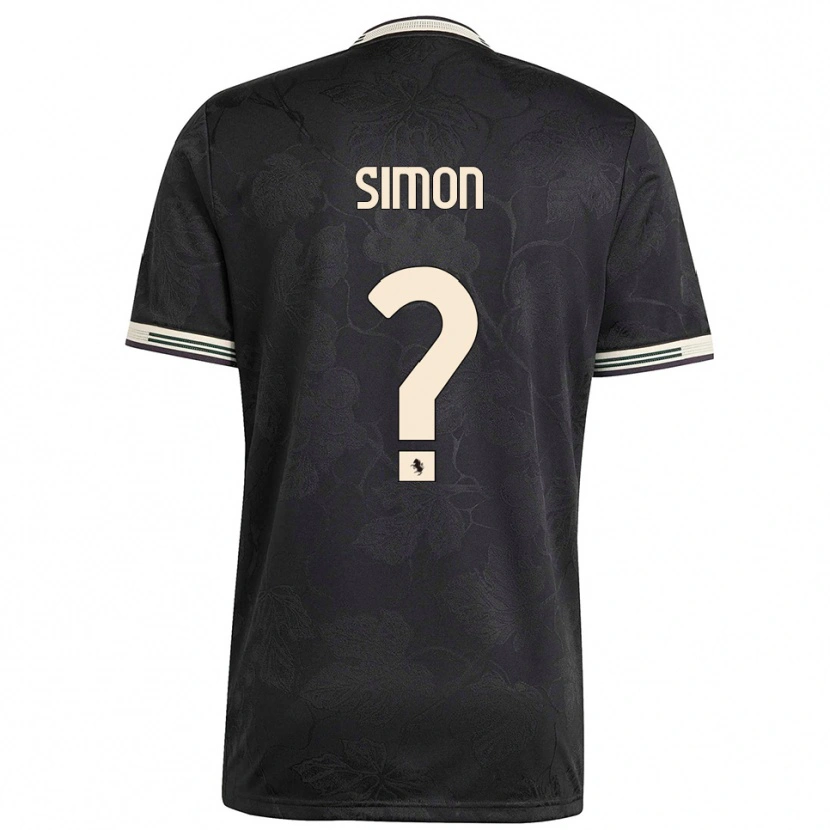 Danxen Hombre Camiseta Bénédicte Simon #0 Negro Blanco Verde Equipación Tercera 2025/26 La Camisa