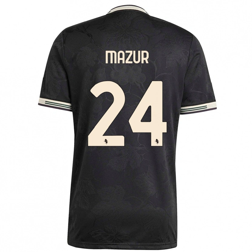 Danxen Hombre Camiseta Patryk Mazur #24 Negro Blanco Verde Equipación Tercera 2025/26 La Camisa