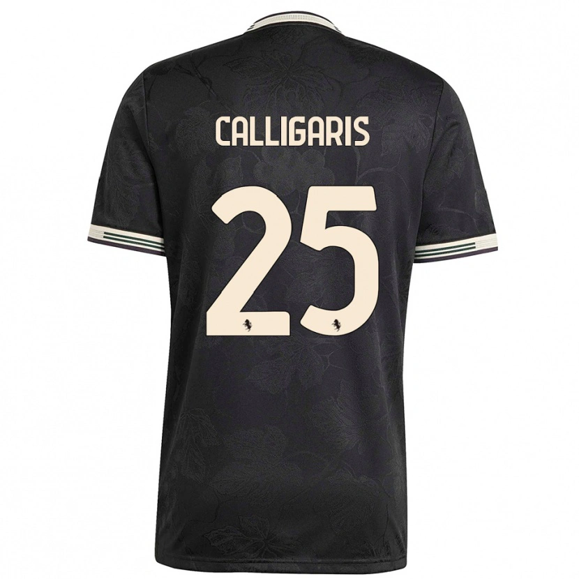 Danxen Hombre Camiseta Viola Calligaris #25 Negro Blanco Verde Equipación Tercera 2025/26 La Camisa