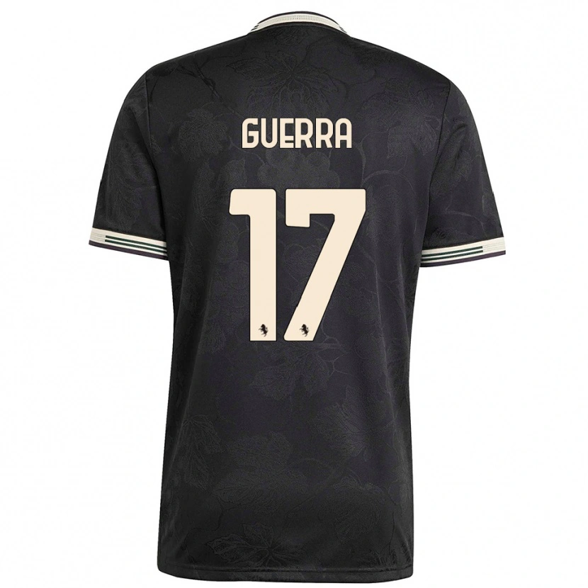 Danxen Hombre Camiseta Simone Guerra #17 Negro Blanco Verde Equipación Tercera 2025/26 La Camisa