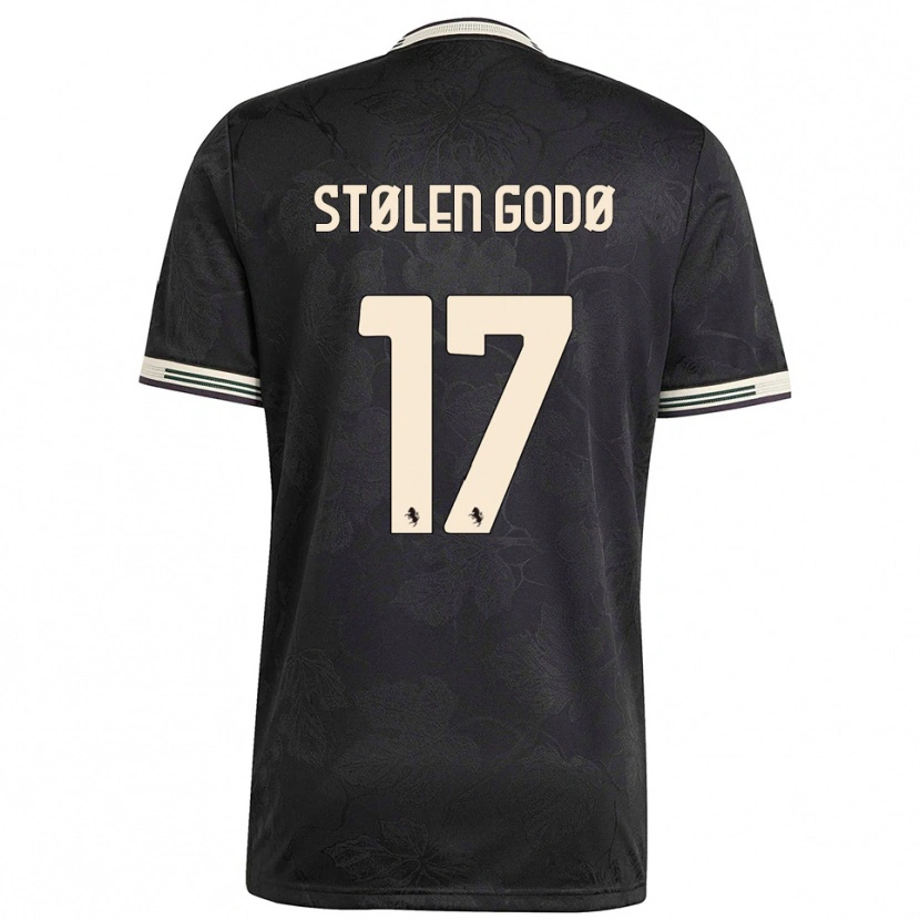 Danxen Hombre Camiseta Emma Stølen Godø #17 Negro Blanco Verde Equipación Tercera 2025/26 La Camisa