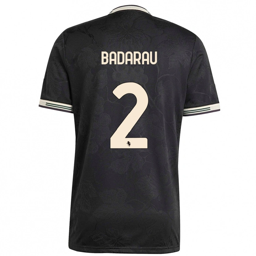 Danxen Hombre Camiseta Fabio Bădărău #2 Negro Blanco Verde Equipación Tercera 2025/26 La Camisa