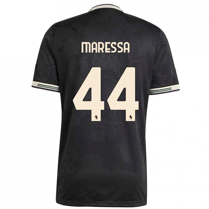 Danxen Hombre Camiseta Tommaso Maressa #44 Negro Blanco Verde Equipación Tercera 2025/26 La Camisa