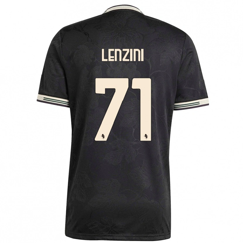 Danxen Hombre Camiseta Martina Lenzini #71 Negro Blanco Verde Equipación Tercera 2025/26 La Camisa