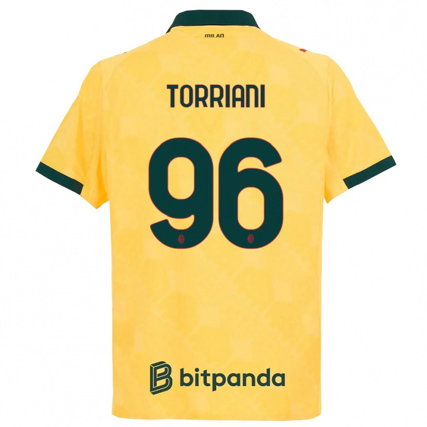 Danxen Hombre Camiseta Lorenzo Torriani #96 Amarillo Negro Equipación Tercera 2025/26 La Camisa