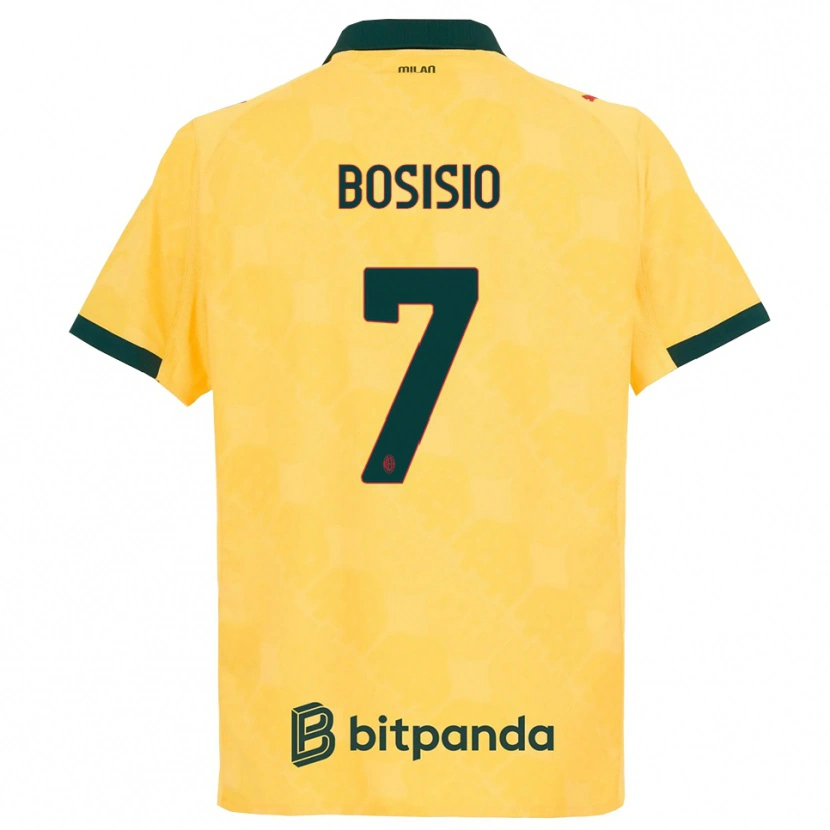 Danxen Hombre Camiseta Josuè Bosisio #7 Amarillo Negro Equipación Tercera 2025/26 La Camisa