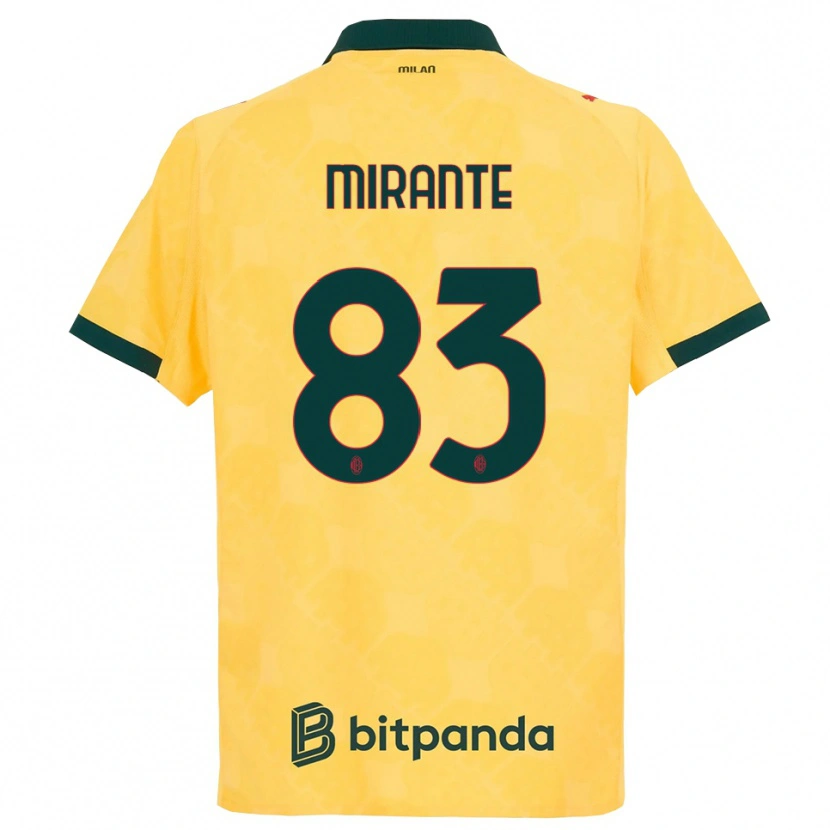 Danxen Hombre Camiseta Antonio Mirante #83 Amarillo Negro Equipación Tercera 2025/26 La Camisa