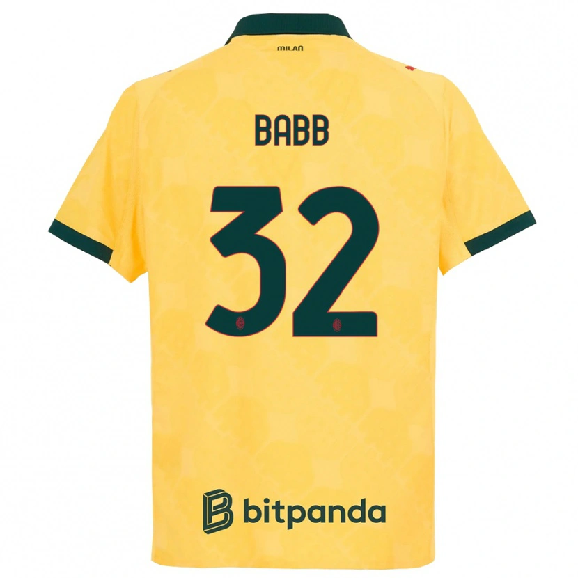 Danxen Hombre Camiseta Selena Delia Babb #32 Amarillo Negro Equipación Tercera 2025/26 La Camisa
