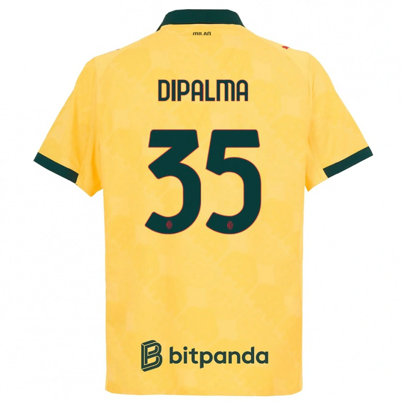 Danxen Hombre Camiseta Matteo Dipalma #35 Amarillo Negro Equipación Tercera 2025/26 La Camisa