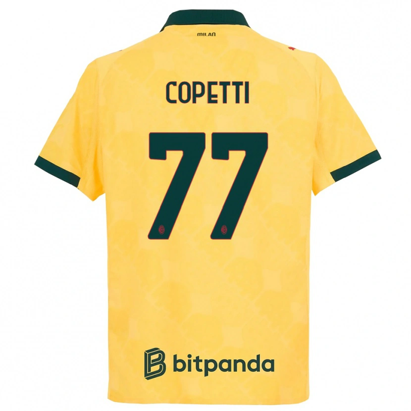 Danxen Hombre Camiseta Matilde Copetti #77 Amarillo Negro Equipación Tercera 2025/26 La Camisa