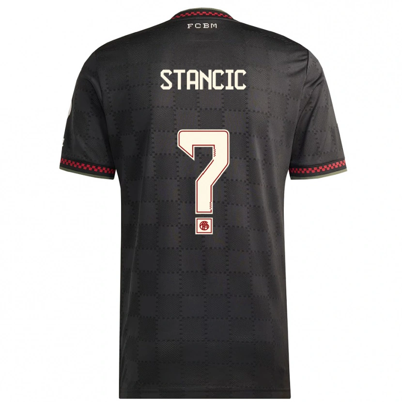 Danxen Hombre Camiseta Luca Stancic #0 Negro Blanco Equipación Tercera 2025/26 La Camisa