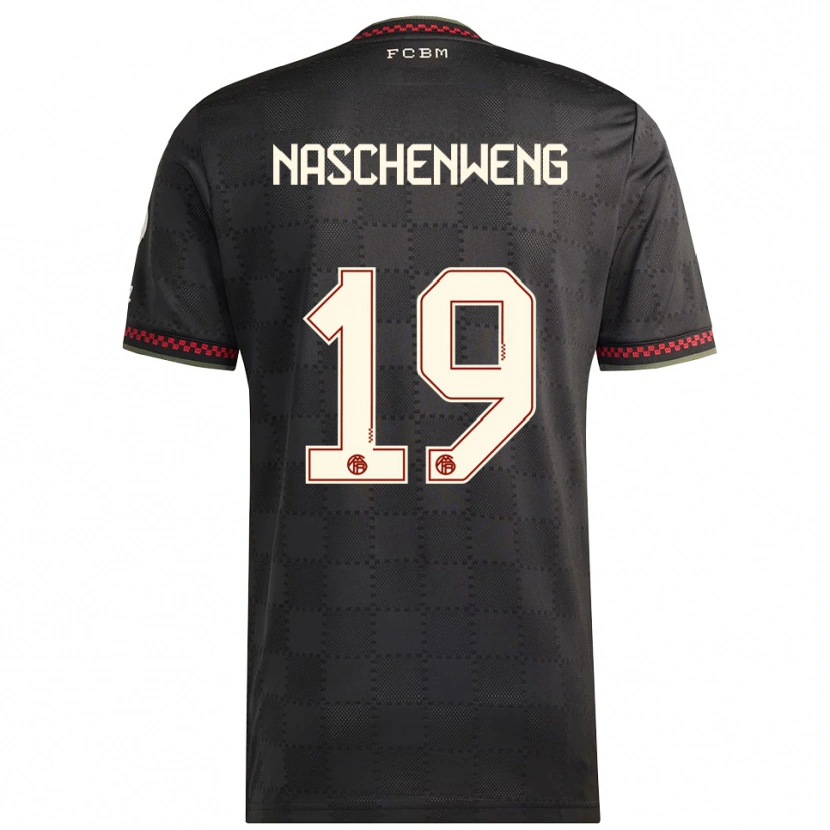 Danxen Hombre Camiseta Katharina Naschenweng #19 Negro Blanco Equipación Tercera 2025/26 La Camisa