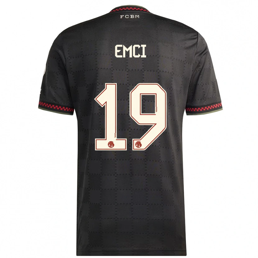 Danxen Hombre Camiseta Ben Emci #19 Negro Blanco Equipación Tercera 2025/26 La Camisa