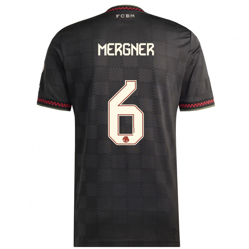 Danxen Hombre Camiseta Max Mergner #6 Negro Blanco Equipación Tercera 2025/26 La Camisa
