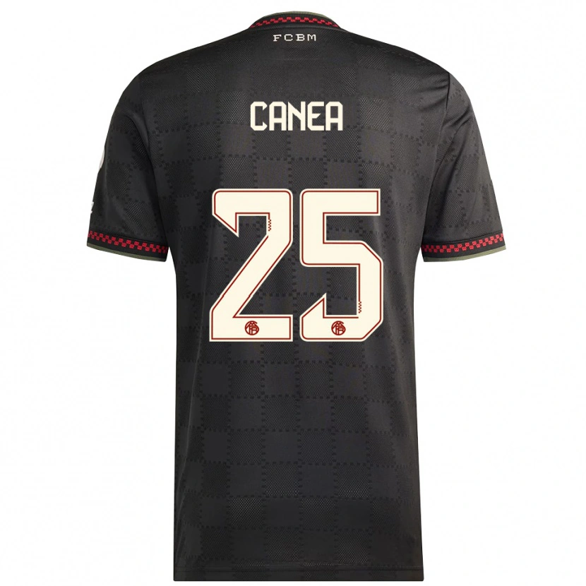 Danxen Hombre Camiseta Rares Canea #25 Negro Blanco Equipación Tercera 2025/26 La Camisa
