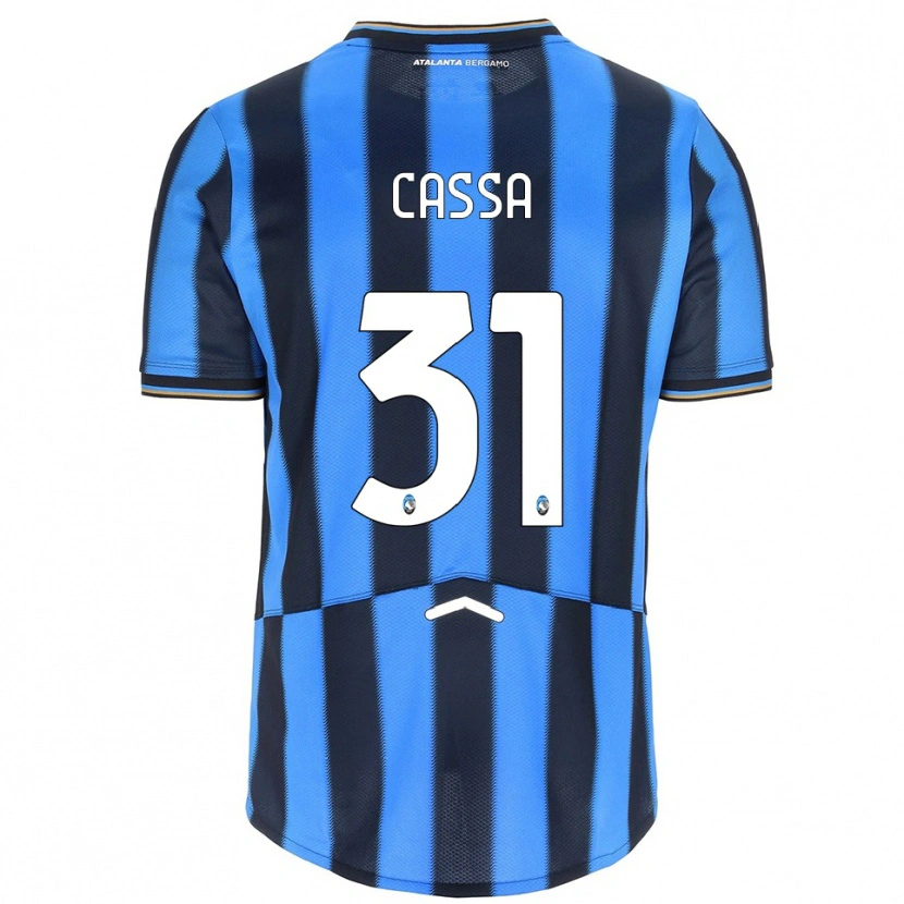 Danxen Mujer Camiseta Federico Cassa #31 Azul Cielo Negro 1ª Equipación 2025/26 La Camisa