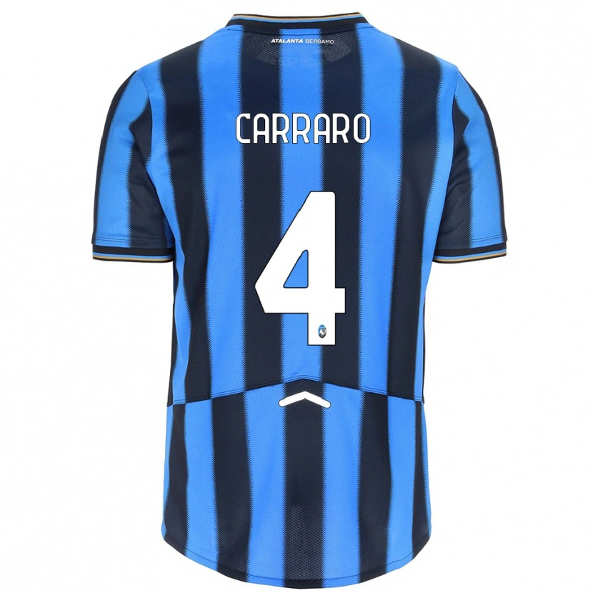 Danxen Mujer Camiseta Marco Carraro #4 Azul Cielo Negro 1ª Equipación 2025/26 La Camisa