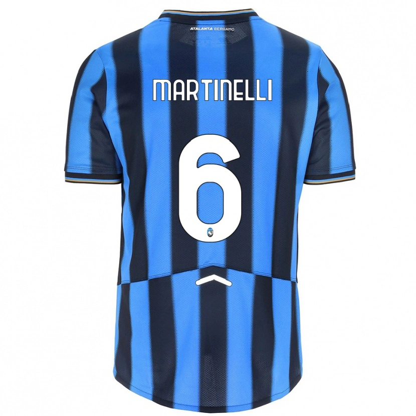 Danxen Mujer Camiseta Gabriel Martinelli #6 Azul Cielo Negro 1ª Equipación 2025/26 La Camisa