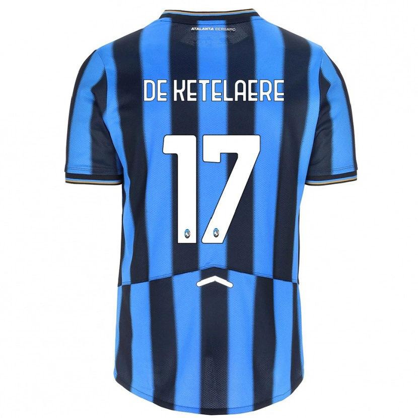 Danxen Mujer Camiseta Charles De Ketelaere #17 Azul Cielo Negro 1ª Equipación 2025/26 La Camisa