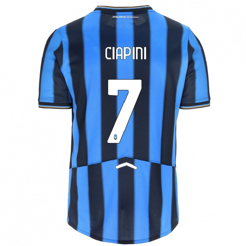 Danxen Mujer Camiseta Adriano Ciapini #7 Azul Cielo Negro 1ª Equipación 2025/26 La Camisa