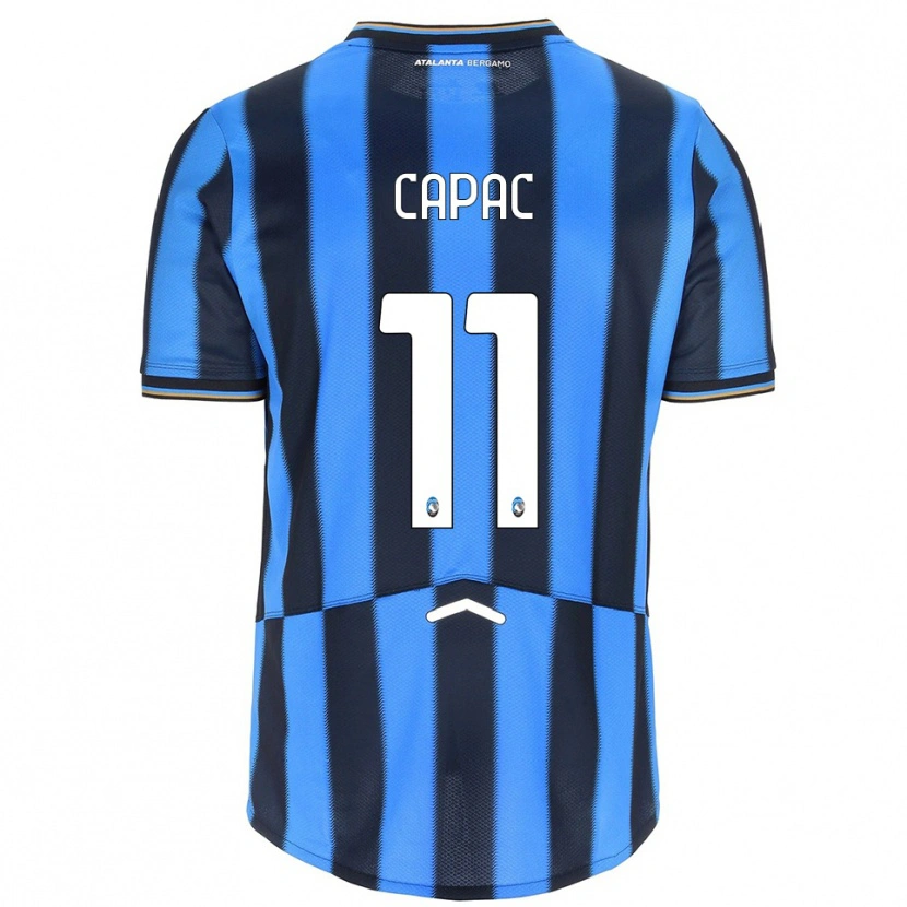 Danxen Mujer Camiseta Alexandru Capac #11 Azul Cielo Negro 1ª Equipación 2025/26 La Camisa