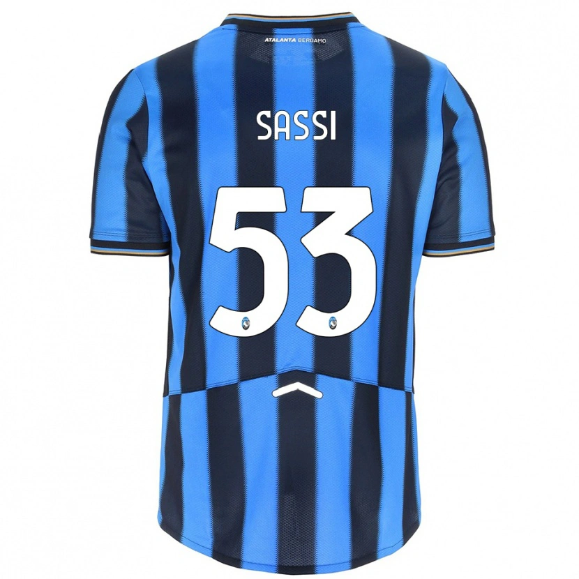 Danxen Mujer Camiseta Jacopo Sassi #53 Azul Cielo Negro 1ª Equipación 2025/26 La Camisa