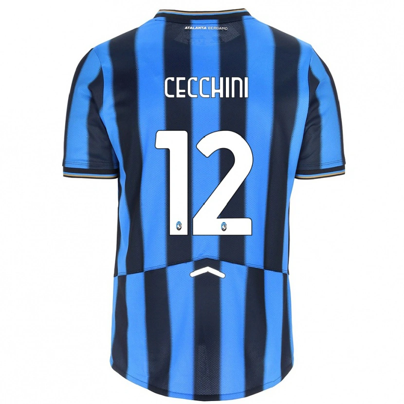 Danxen Mujer Camiseta Filippo Cecchini #12 Azul Cielo Negro 1ª Equipación 2025/26 La Camisa