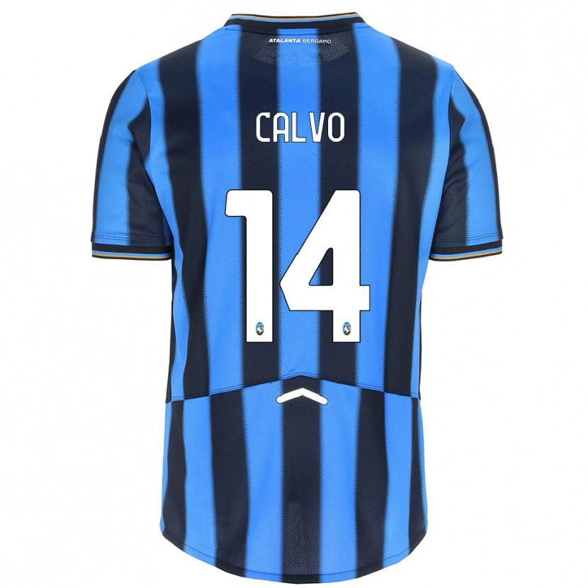 Danxen Mujer Camiseta Filippo Calvo #14 Azul Cielo Negro 1ª Equipación 2025/26 La Camisa
