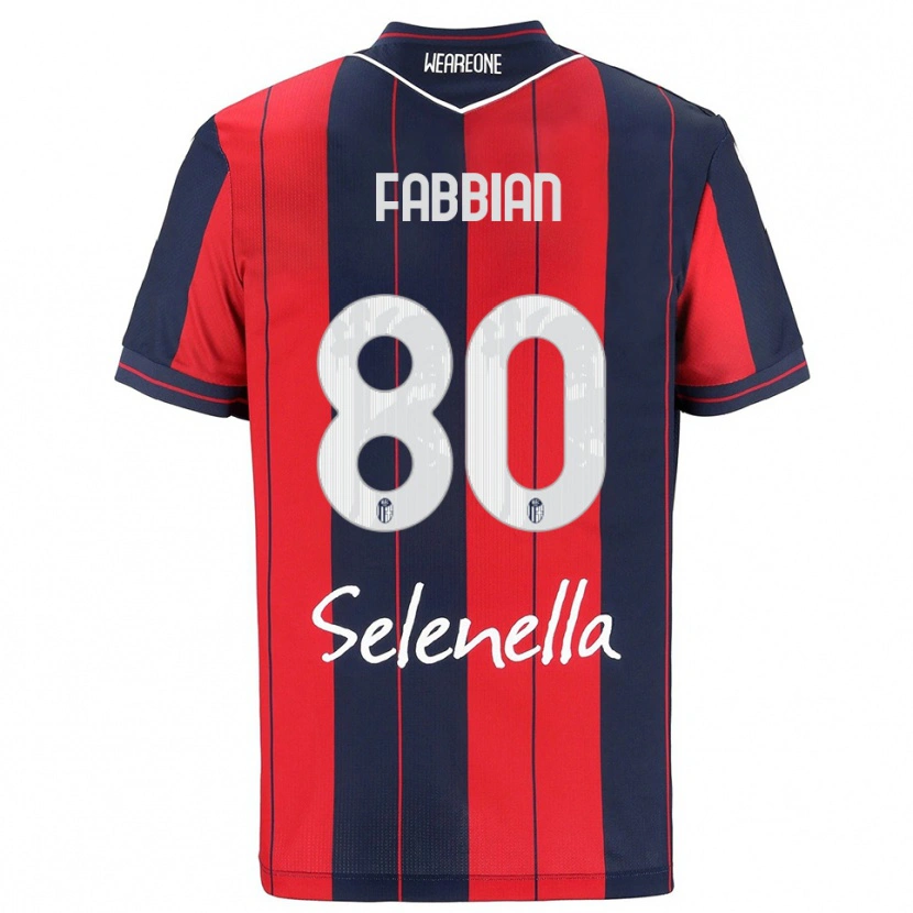 Danxen Mujer Camiseta Giovanni Fabbian #80 Rojo Marino 1ª Equipación 2025/26 La Camisa