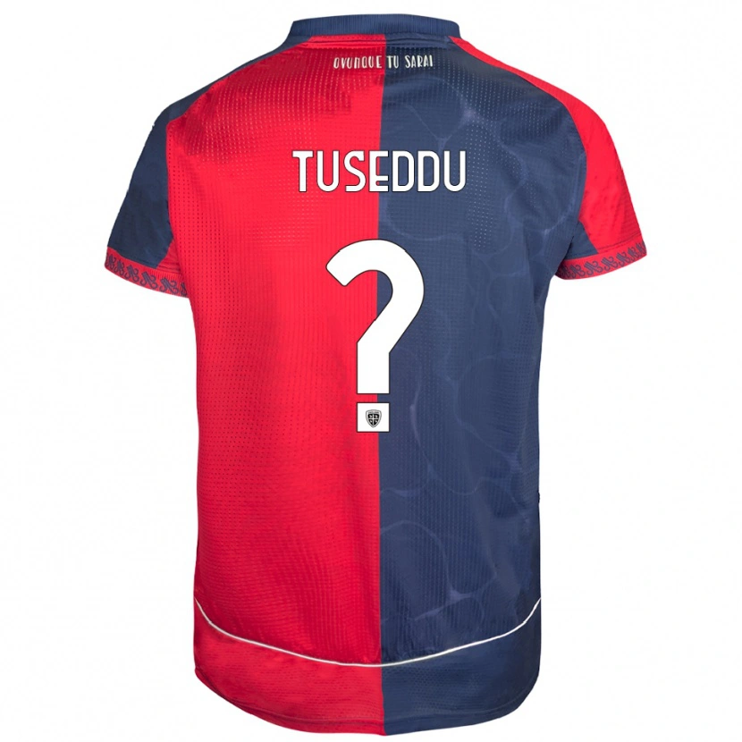 Danxen Mujer Camiseta Alessio Tuseddu #0 Rojo Marino 1ª Equipación 2025/26 La Camisa
