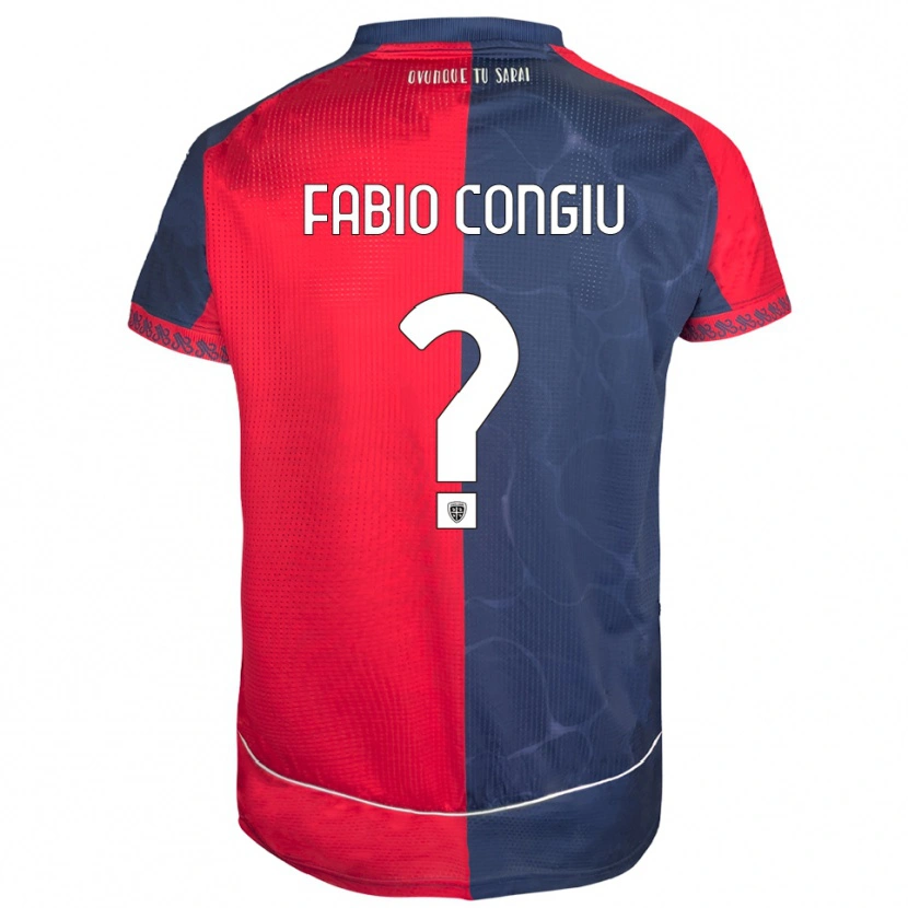 Danxen Mujer Camiseta Fabio Congiu #0 Rojo Marino 1ª Equipación 2025/26 La Camisa
