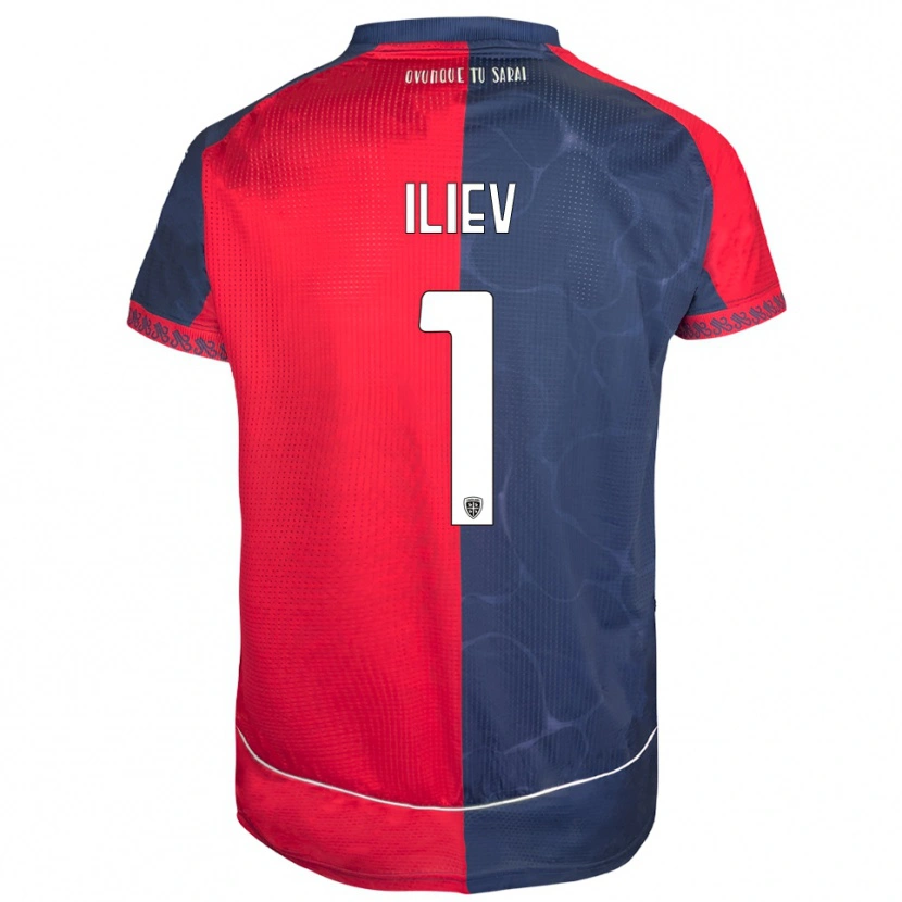 Danxen Mujer Camiseta Velizar-Iliya Iliev #1 Rojo Marino 1ª Equipación 2025/26 La Camisa